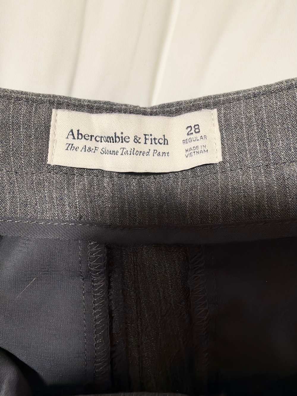 Abercrombie & Fitch Curve Love Charcoal Pinstripe Tailored Pants